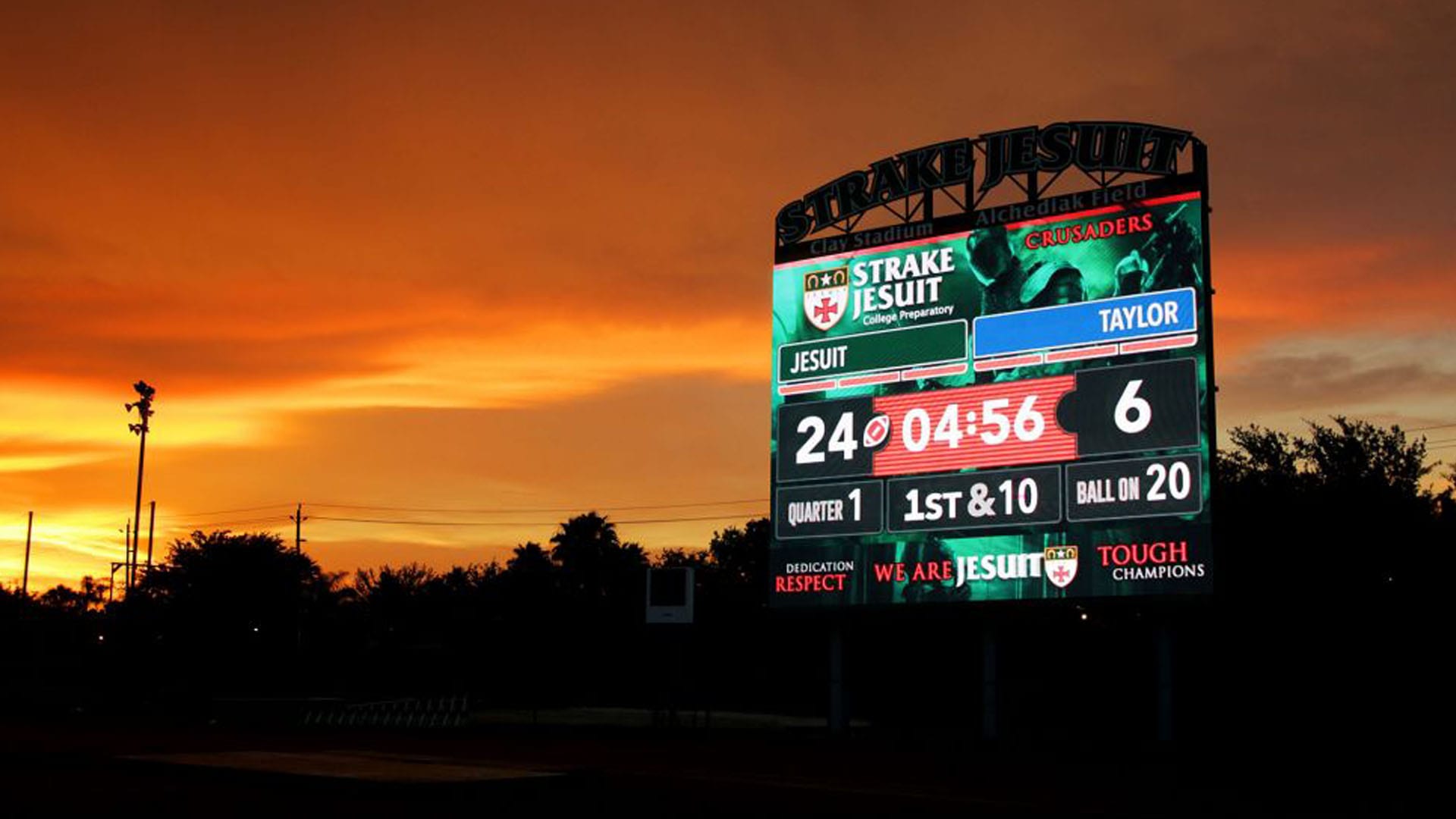 Neoti video panels football scoreboard